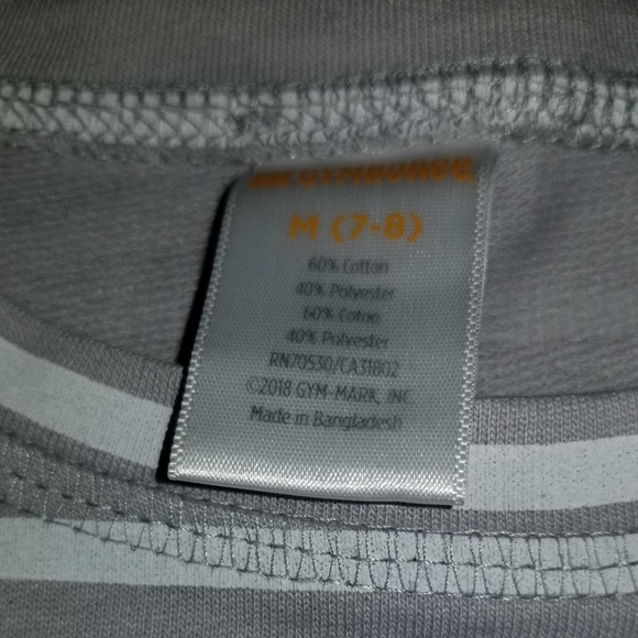 Gymboree Grey Striped Dress Size M 7/8 - Picture 4 of 5